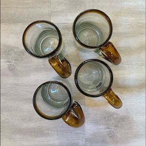 Hand blown glass mugs